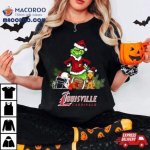 The Grinch Louisville Cardinals Football Christmas Tshirt