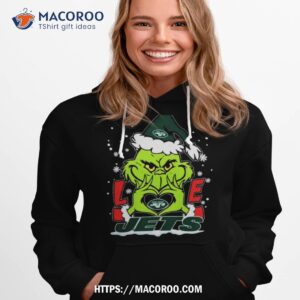The Grinch Love Heart New York Jets Football Christmas 2023 Hoodie 1