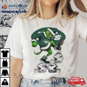 The Grinch New York Jets Stomp On Nfl Teams Christmas Logo Shirt