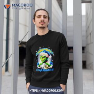 The Grinch Santa Love Los Angeles Chargers Christmas Sweatshirt 1