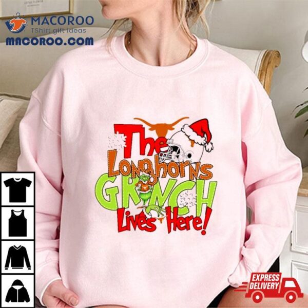 The Longhorns Grinch Lives Here Christmas Shirt