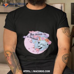 The Moon Is A Lesbian Skeleton Flower Shirt