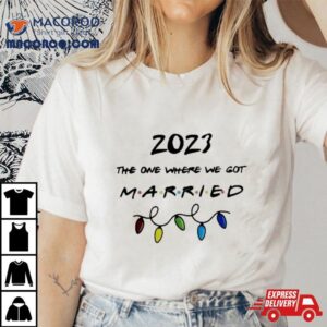 The One Where We Got Married Christmas Lights T Shirt