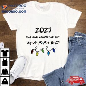 The One Where We Got Married Christmas Lights T Shirt