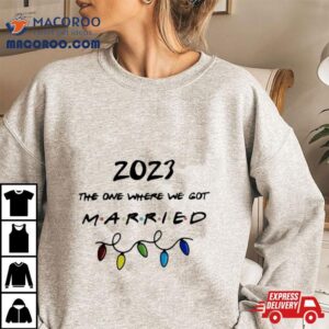 The One Where We Got Married Christmas Lights Tshirt