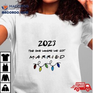 The One Where We Got Married Christmas Lights Tshirt