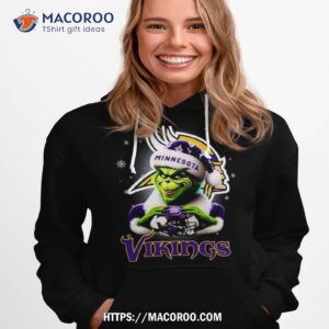 The Santa Grinch Love Minnesota Vikings Merry Christmas Hoodie 1