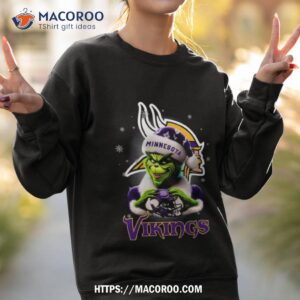 The Santa Grinch Love Minnesota Vikings Merry Christmas Sweatshirt 2