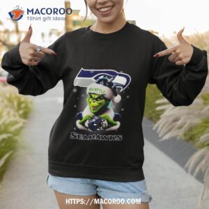 The Santa Grinch Love Seattle Seahawks Merry Christmas Sweatshirt