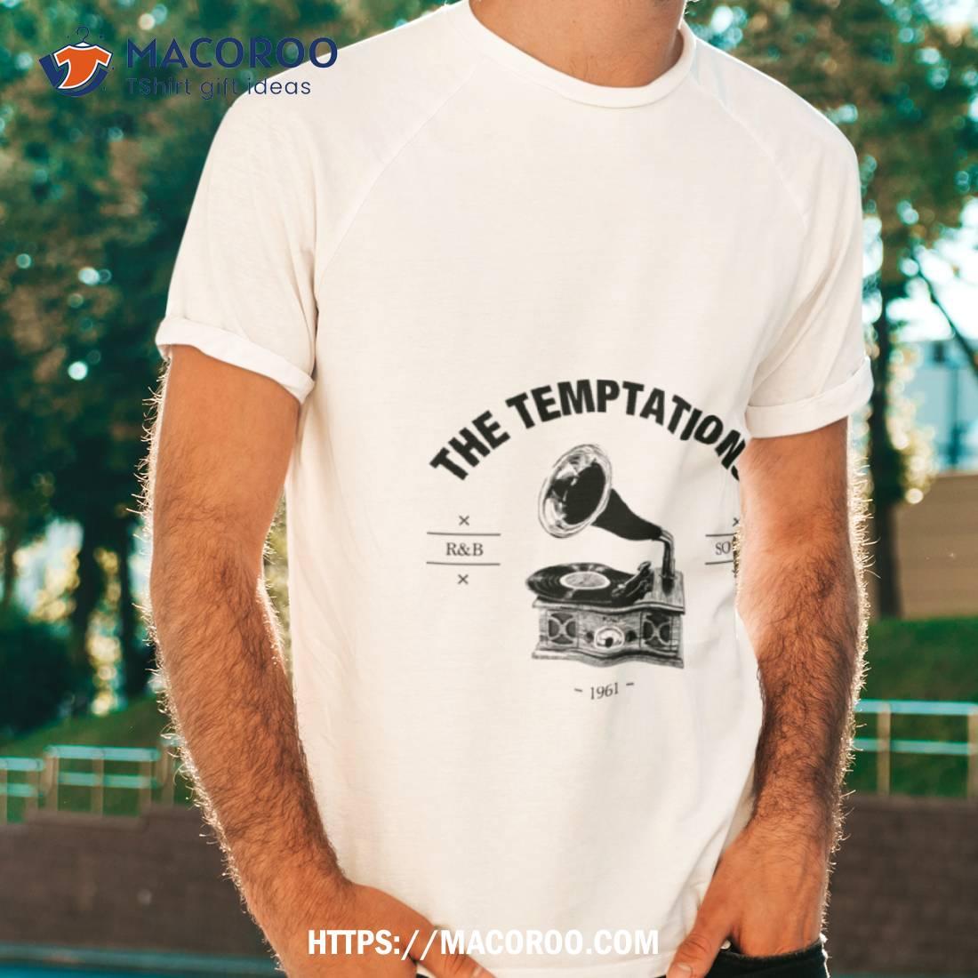 The Temptations Retro Record Player Logo Shirt The Temptations Retro Record Player Logo Shirt