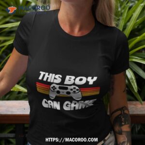 This Boy Can Game Funny 80s Retro Video Gaming Controller Shirt