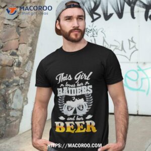 This Love Girl Lover Her Las Vegas Raiders And Her Beer Shirt