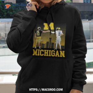 Tom Brady And Jj Mccarthy Legends Michigan Wolverines Football Signatures Hoodie