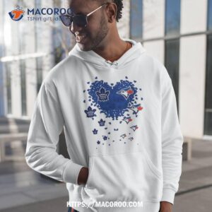 Toronto Maple Leafs And Blue Jays Logo Tiny Hearts Shape Hoodie 1