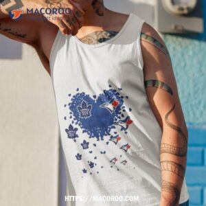 Toronto Maple Leafs And Blue Jays Logo Tiny Hearts Shape Tank Top 1