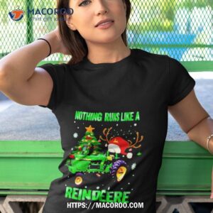 Tractor Nothing Runs Like A Reindeere Christmas Tshirt 1