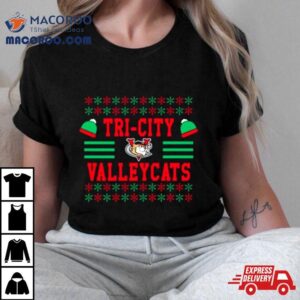 Tri City Valleycats Ugly Christmas T Shirt