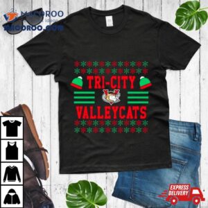 Tri City Valleycats Ugly Christmas T Shirt