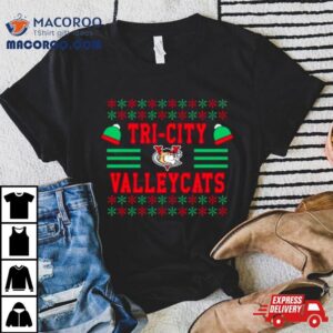 Tri City Valleycats Ugly Christmas Tshirt
