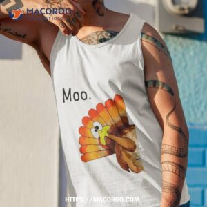 Turkey Moo Funny Thanksgiving Tank Top 1