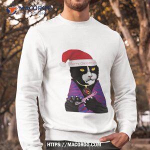Tuxedo Cat The Carefree 204 Christmas Sweatshirt