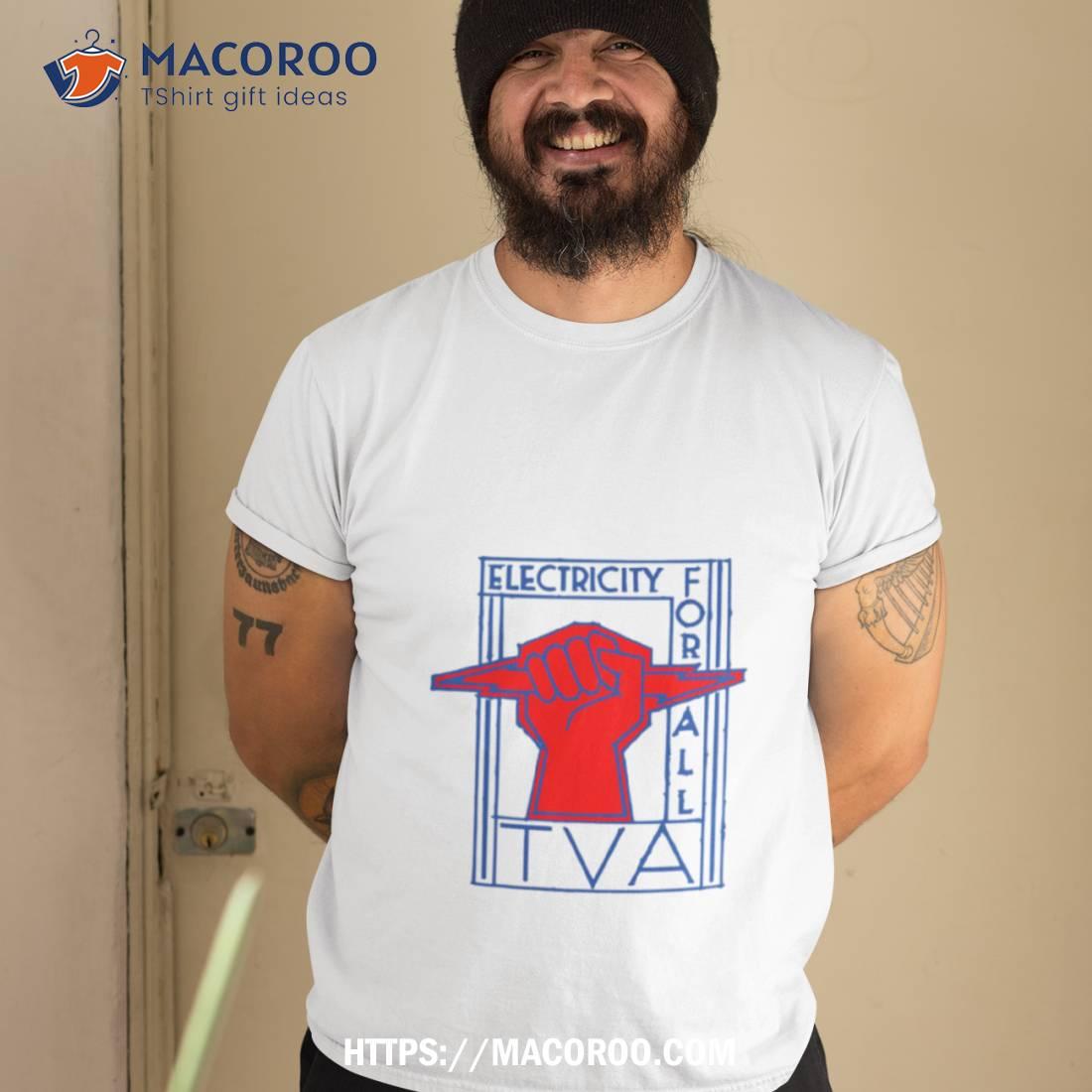 Tva Electricity For All Art Deco New Deal Logo Shirt Tva Electricity For All Art Deco New Deal Logo Shirt