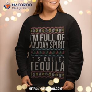 ugly christmas drinking design funny tequila holiday party sweatshirt sweatshirt 2