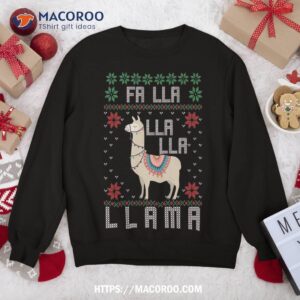 Ugly Christmas Sweater Llama Funny Holiday Sweatshirt