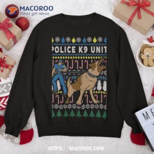 ugly christmas sweatshirt police k9 unit sweatshirt