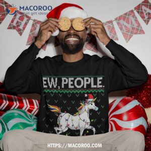 unicorn face mask ew people ugly christmas sweatshirt sweatshirt 3