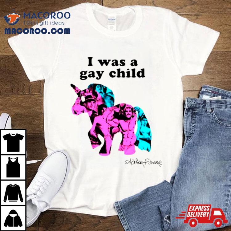 Unicorn I Was A Gay Child Shirt Unicorn I Was A Gay Child Shirt