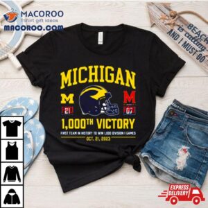Valiant University Of Michigan Football 1000th Win 2023 Shirt