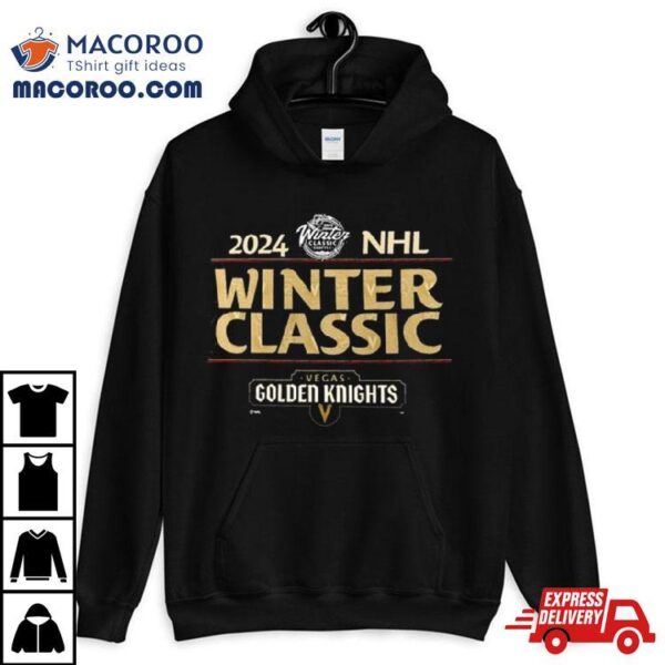 Vegas Golden Knights 2024 Nhl Winter Classic Text Driven T Shirt