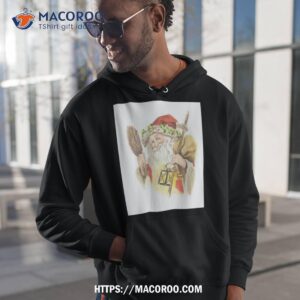 Victorian Christmas Retro Santa Hoodie 1