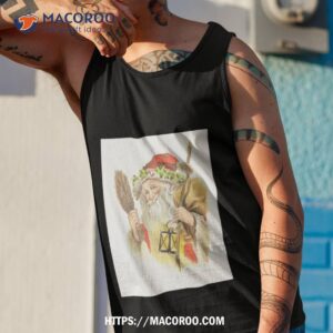 Victorian Christmas Retro Santa Tank Top 1