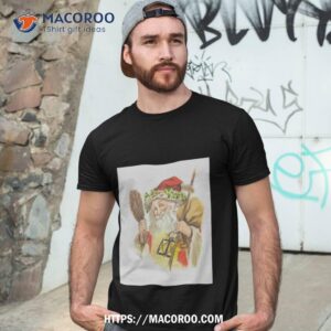 Victorian Christmas Retro Santa Tshirt 3