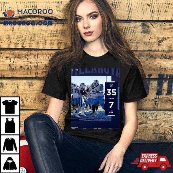 Villanova Wildcats Wins 35 7 Delaware 2023 Caa Football Championship Final Score T Shirt