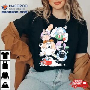 Wallace And Gromit Back Print Grey Marl Shirt