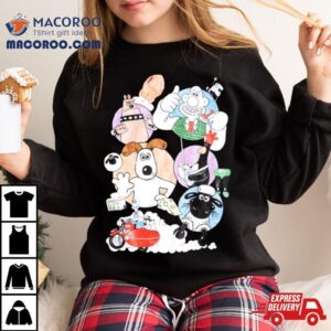 Wallace And Gromit Back Print Grey Marl Tshirt