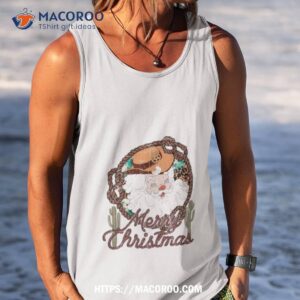 Western Santa Merry Christmas Tank Top