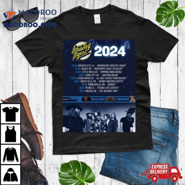 Whiskey Myers Announce 2024 Tour T Shirt