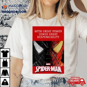 With Great Power Comes Great Responsibility Marvel Spider Man Comic Tshirt