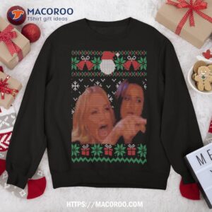 Woman Yelling At Cat Meme, Ugly Christmas Sweater Sweatshirt
