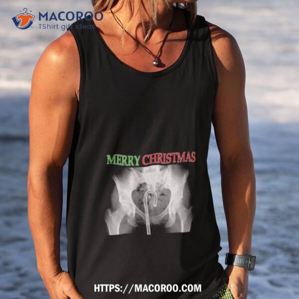 X Ray Merry Christmas Candy Cane Shirt