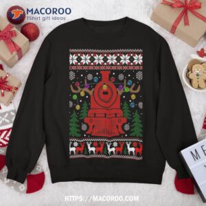 xmas train reindeer christmas railroad ugly sweater sweatshirt sweatshirt