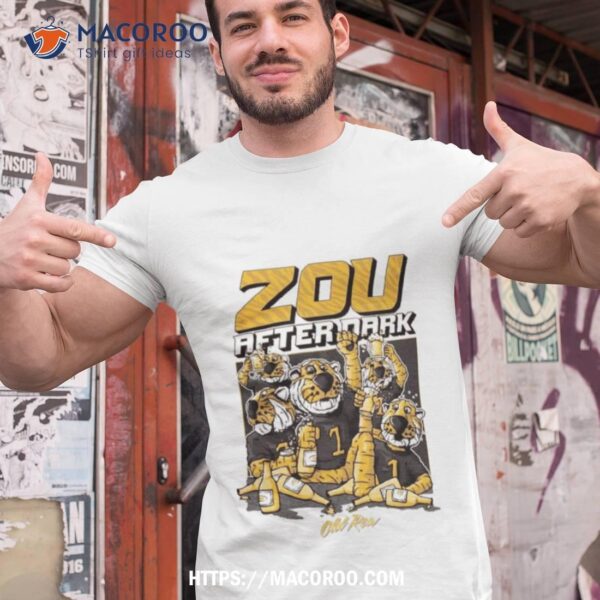 Zou After Dark Tiger 1 Mizzou Drunk Cartoon Shirt