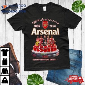 138th Anniversary 1886 2024 Arsenal Victoria Concordia Crescit Signatures T Shirt