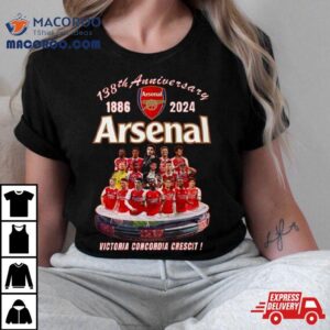 Th Anniversary Arsenal Victoria Concordia Crescit Signatures Tshirt