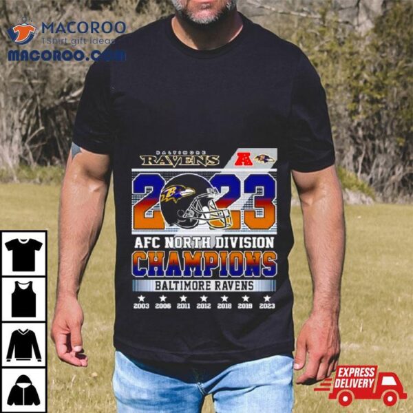 2023 Afc North Division Champions Baltimore Ravens Shirt