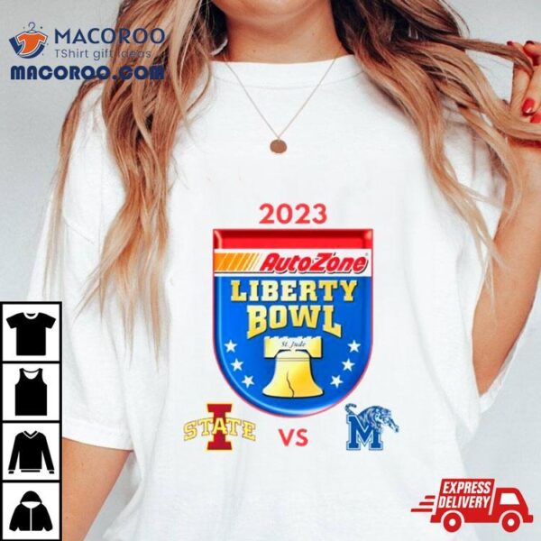 2023 Autozone Liberty Bowl Iowa State Cyclones Vs Memphis Tigers Matchup Shirt